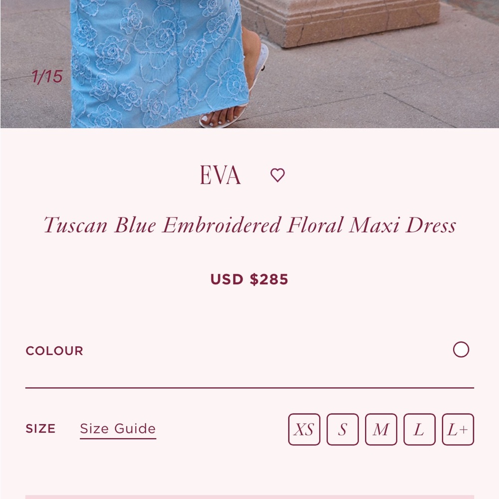 House of CB Eva Tuscan Blue Maxi Dress - Picture 6 of 6